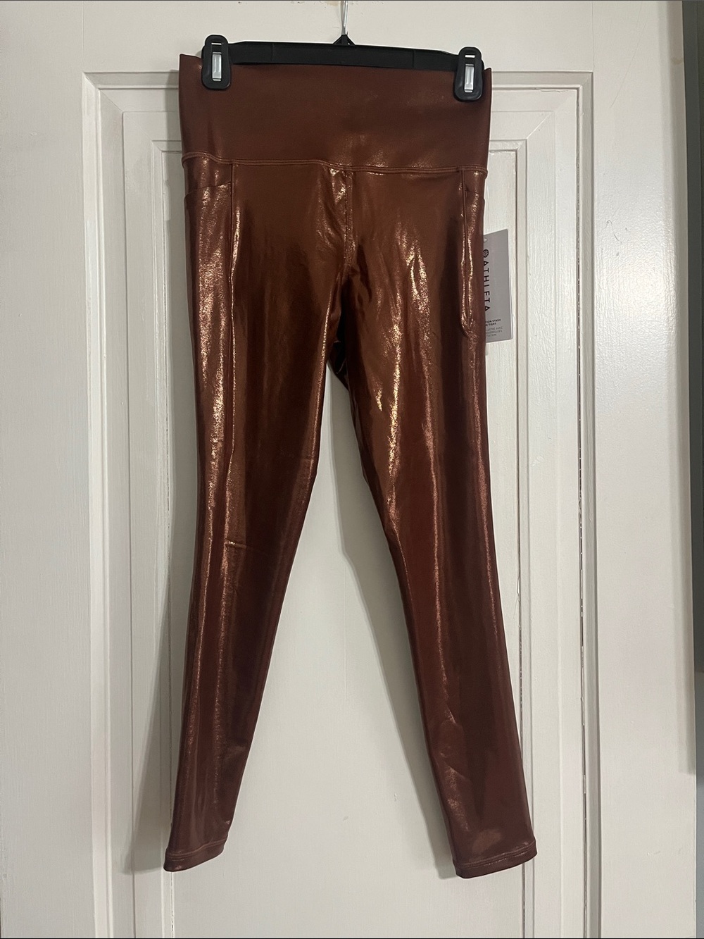 NWT | Athleta Metallic Copper Brown Women’s Leggings